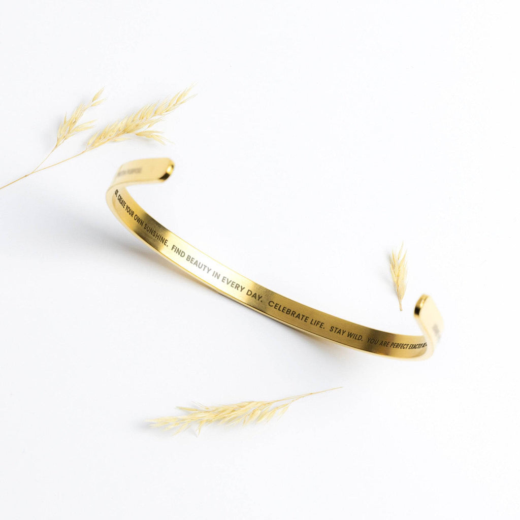 Positive Affirmations Cuff Bracelet
