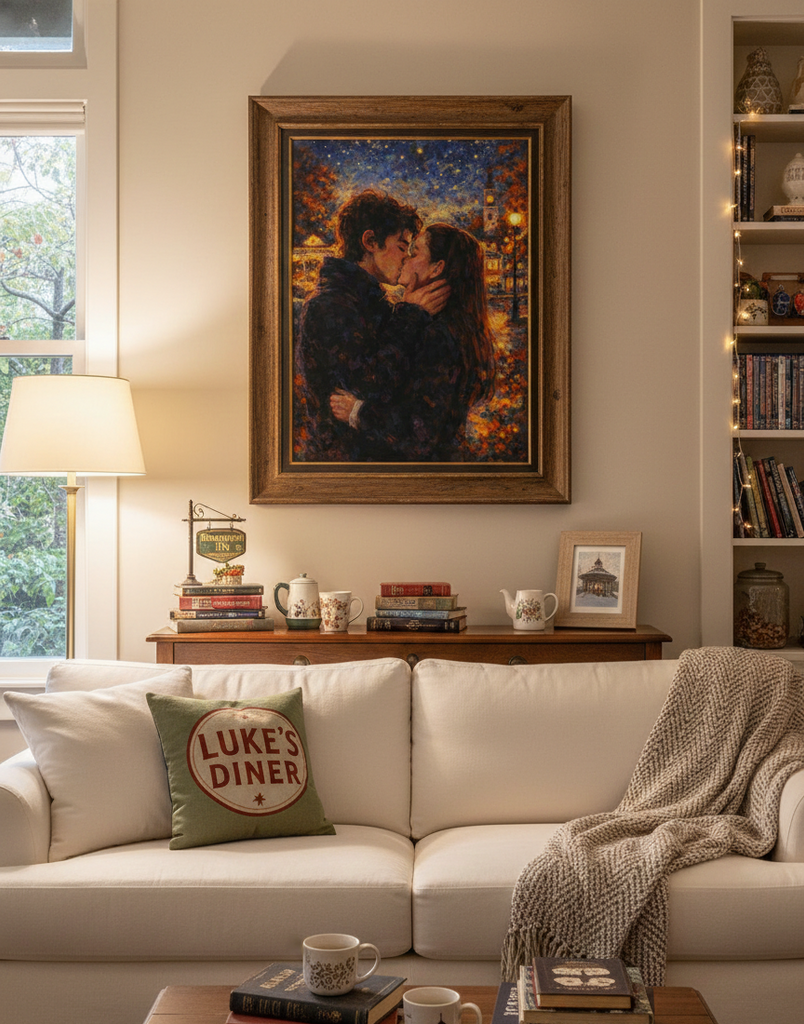 Gilmore Girls Poster – Rory & Jess Romantic Art Print | Stars Hollow Wall Art