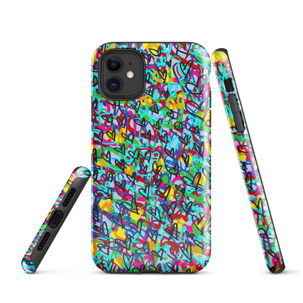 Tough Case for iPhone® Hearts #1